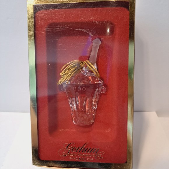 Gorham 2000 Champagne Bucket Christmas Tree Ornament USA - Picture 3 of 7